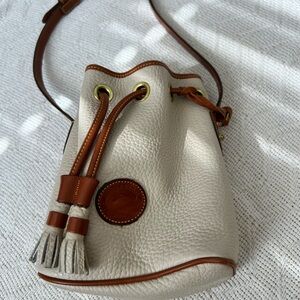 Dooney & Bourke Cream and Brown Shoulder Bag